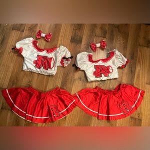 CXL Dance Inked Riddell High Crop Too Puff Sleeve Shirt & Skirt with bow-Dance